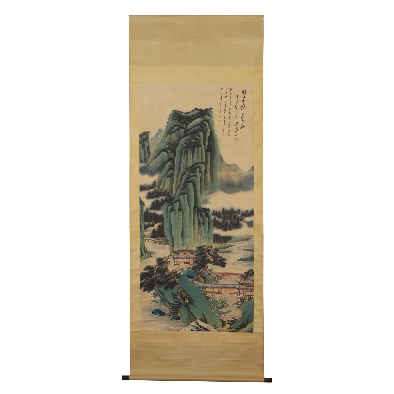 A CHINESE PAINTING MOUNTAINS LANDSCAPE SIGNED (1 of 8)