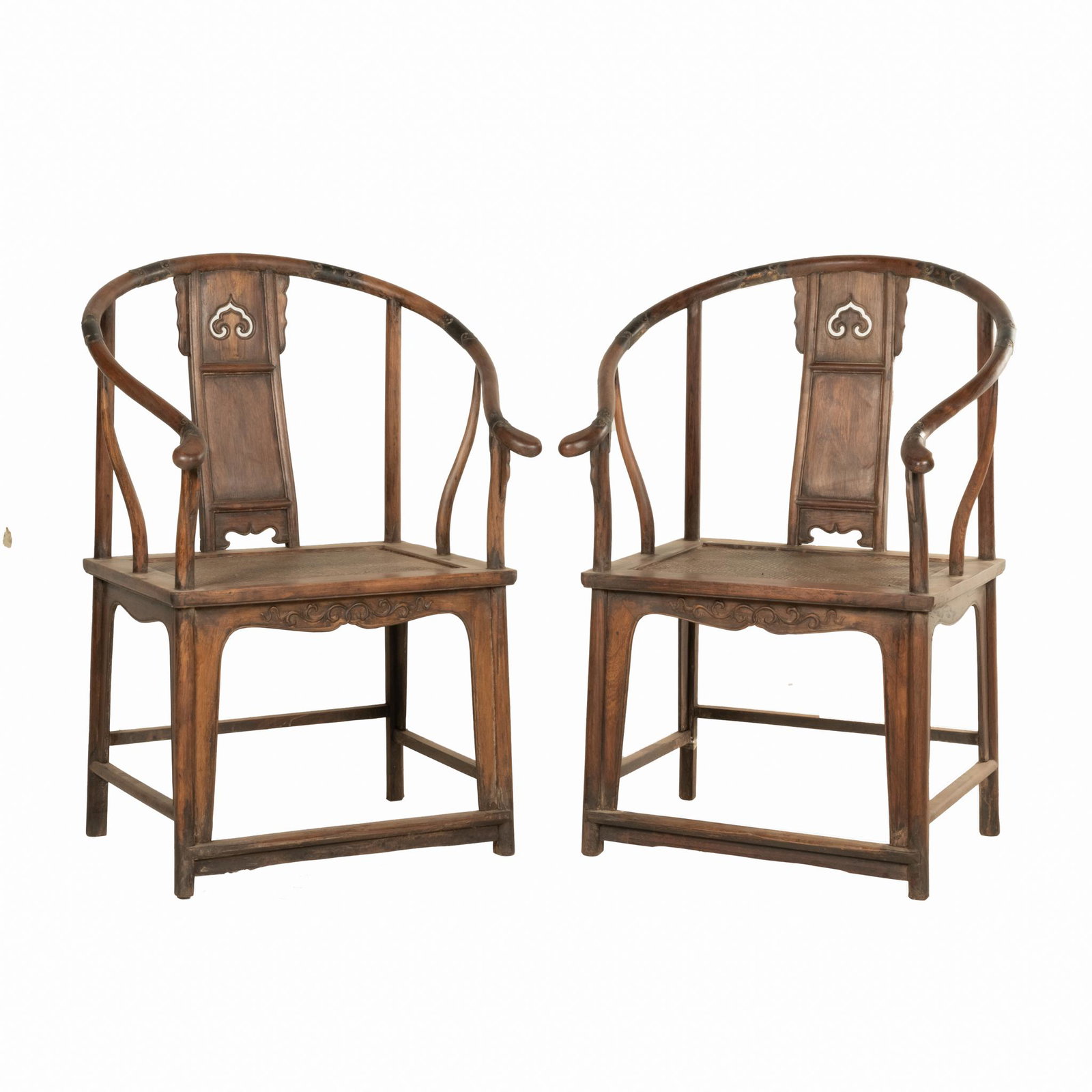 PAIR HUANGHUALI HORSESHOE BACK ARMCHAIRS (1 of 9)