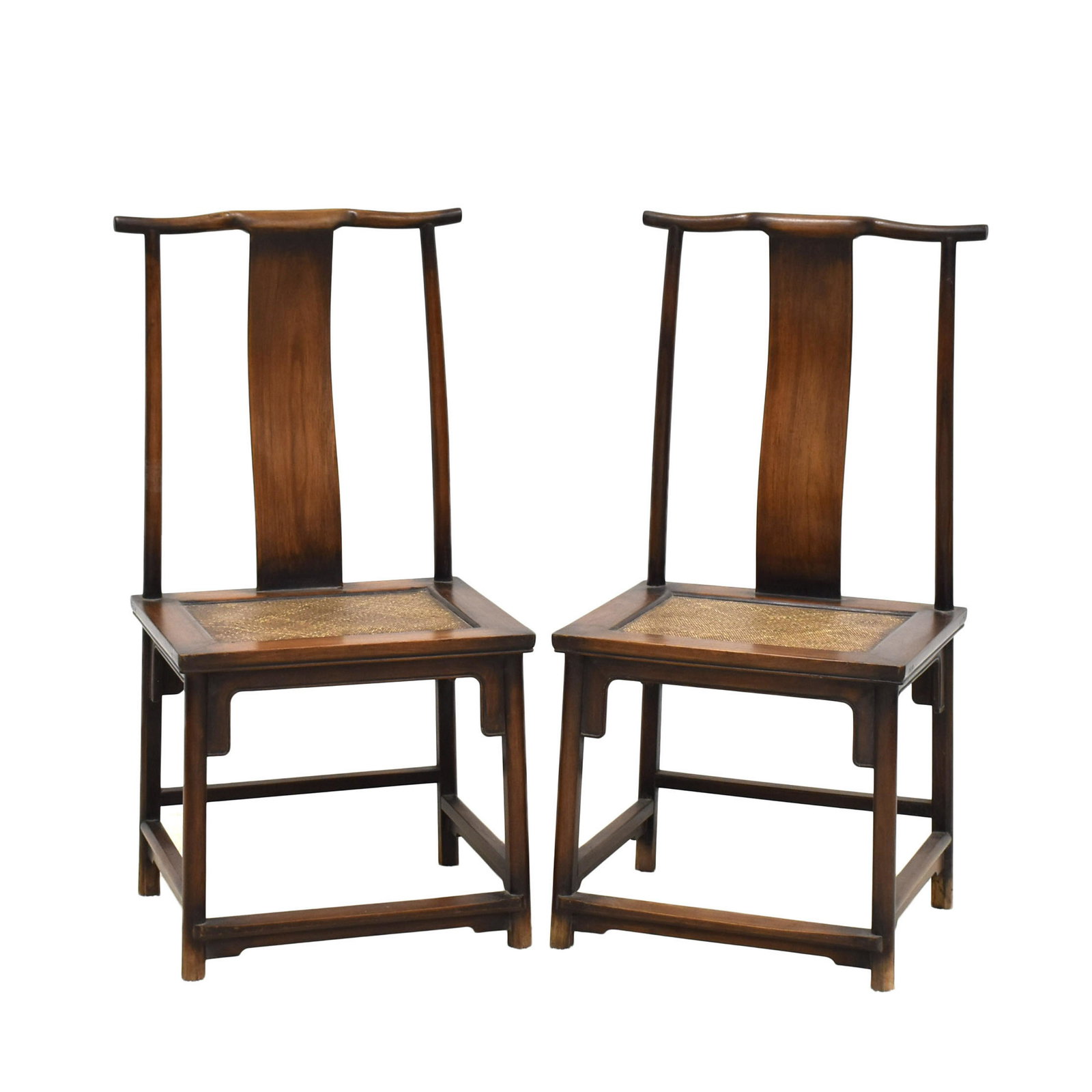ANTIQUE PAIR HUANGHUALI CARVED OFFICER HAT CHAIRS (1 of 9)