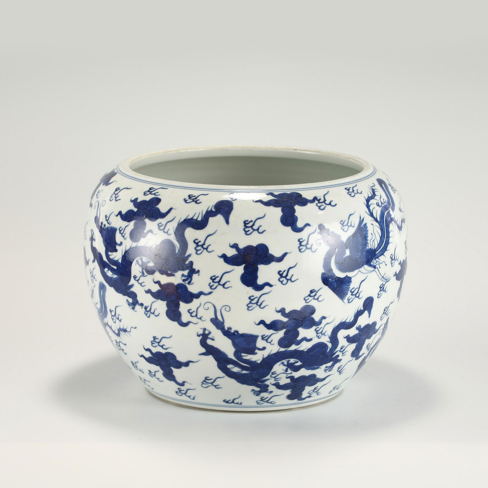 QING KANGXI BLUE AND WHITE WASH POT (1 of 10)