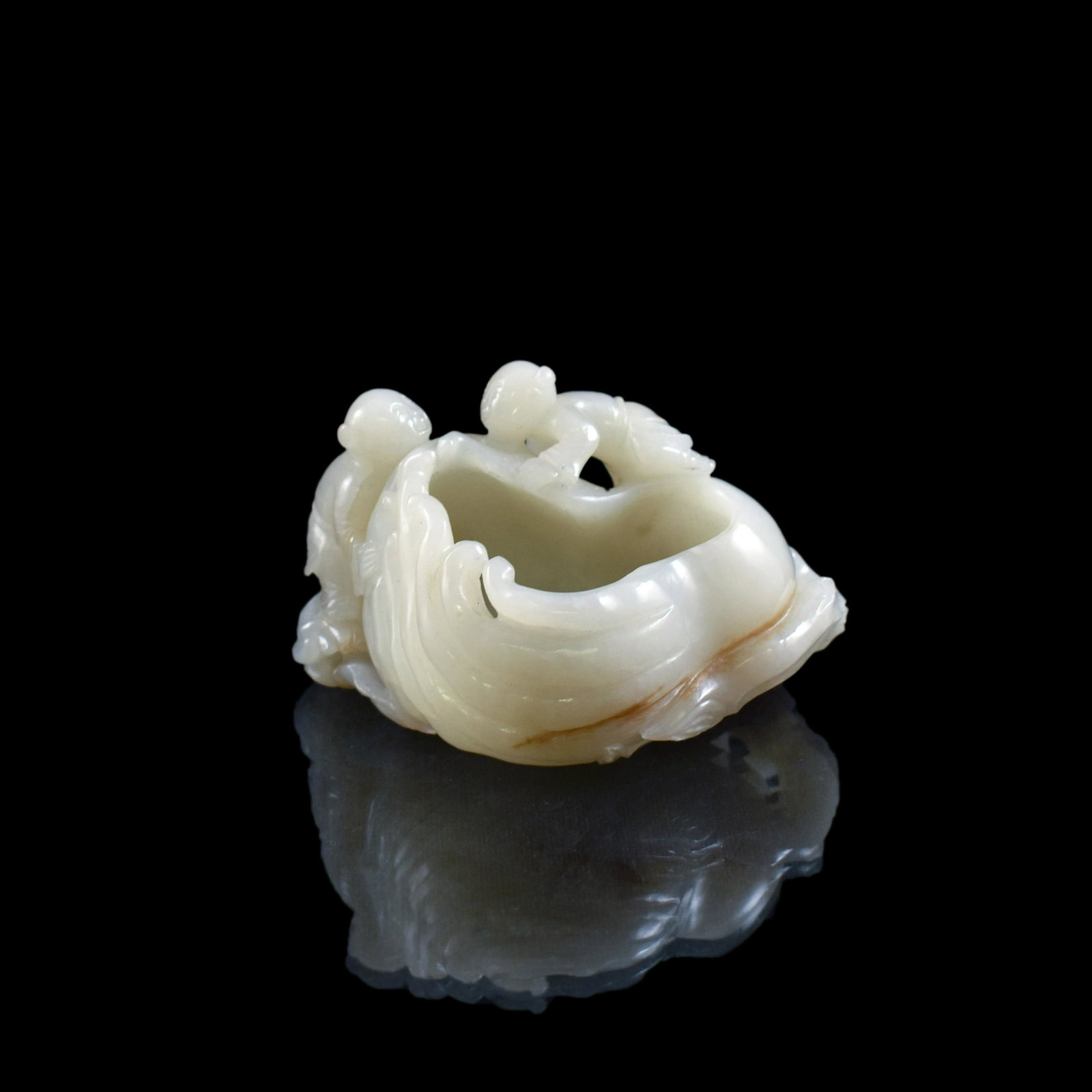 CARVED JADE BUDDHA HAND CITROEN BRUSH WASHER (1 of 4)