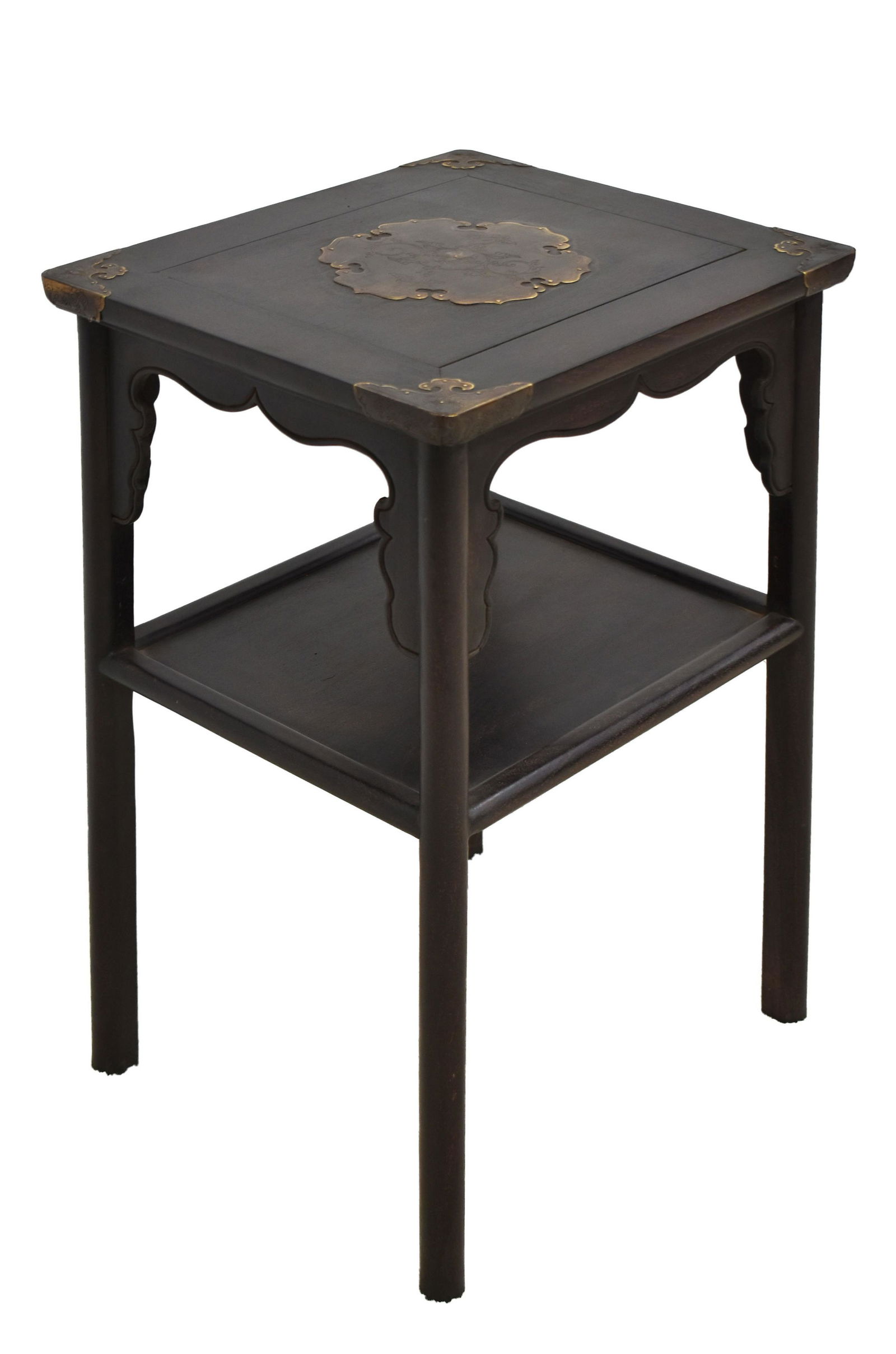 CARVED ZITAN PLANT STAND WITH HUANGTONG (1 of 8)