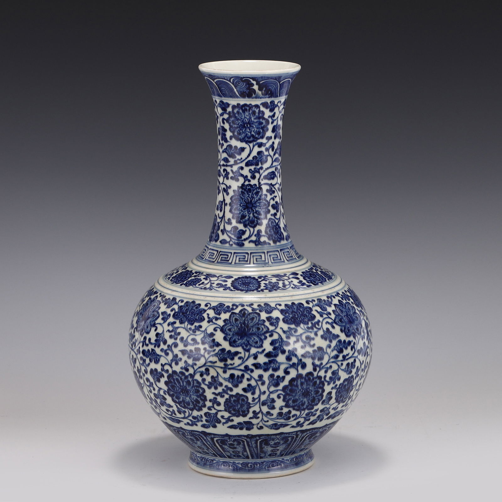 BLUE & WHITE WRAPPED LORAL REWARD VASE (1 of 8)