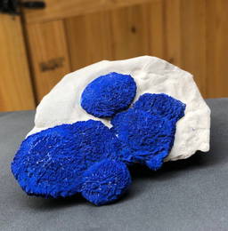 Azurite On Kaolinite