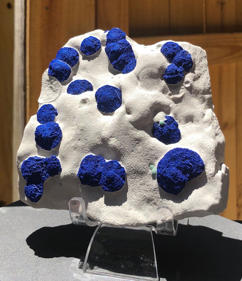 Azurite On Kaolinite (1 of 2)