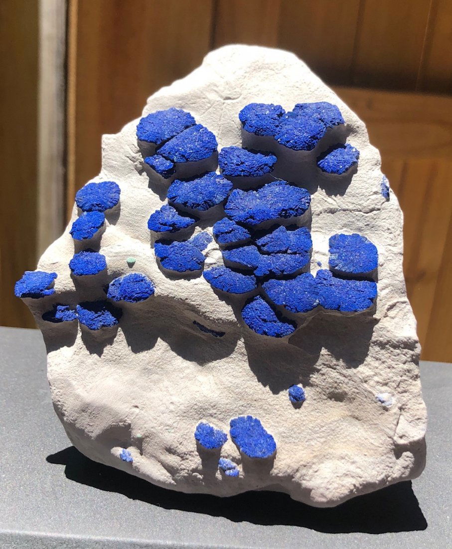 Azurite On Kaolinite (1 of 2)