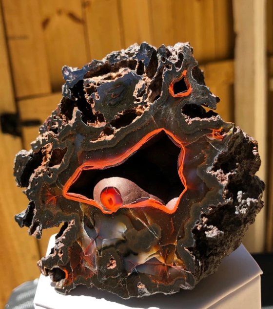 Red Fox Agate Geode Half (1 of 1)