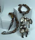 Sterling Silver Agate And White Horse Kokopelli