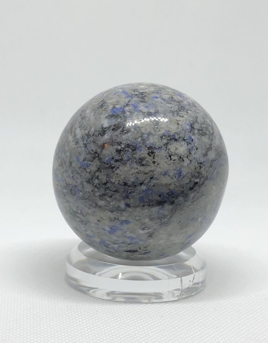 Sodalite Sphere: Sodalite sphere with bluish purple hue. Approx 2.5" diameter. AS ALWAYS WE OFFER IN-HOUSE SHIPPING VIA USPS FLAT RATE SHIPPING, NO EXTRAVAGANT SHIPPING FEES!