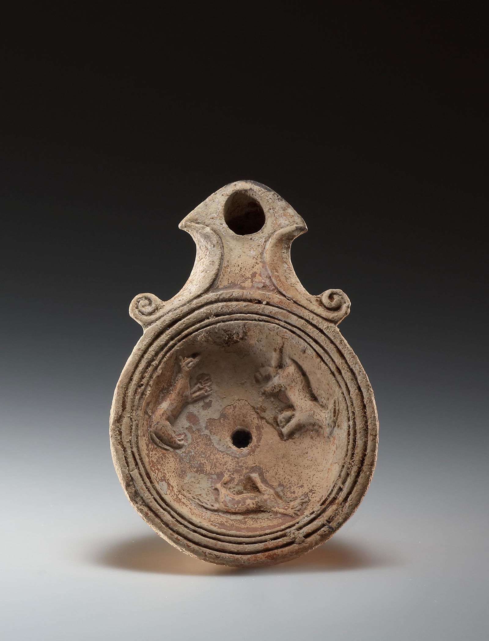 Clay Lamp with Animals (1 of 2)