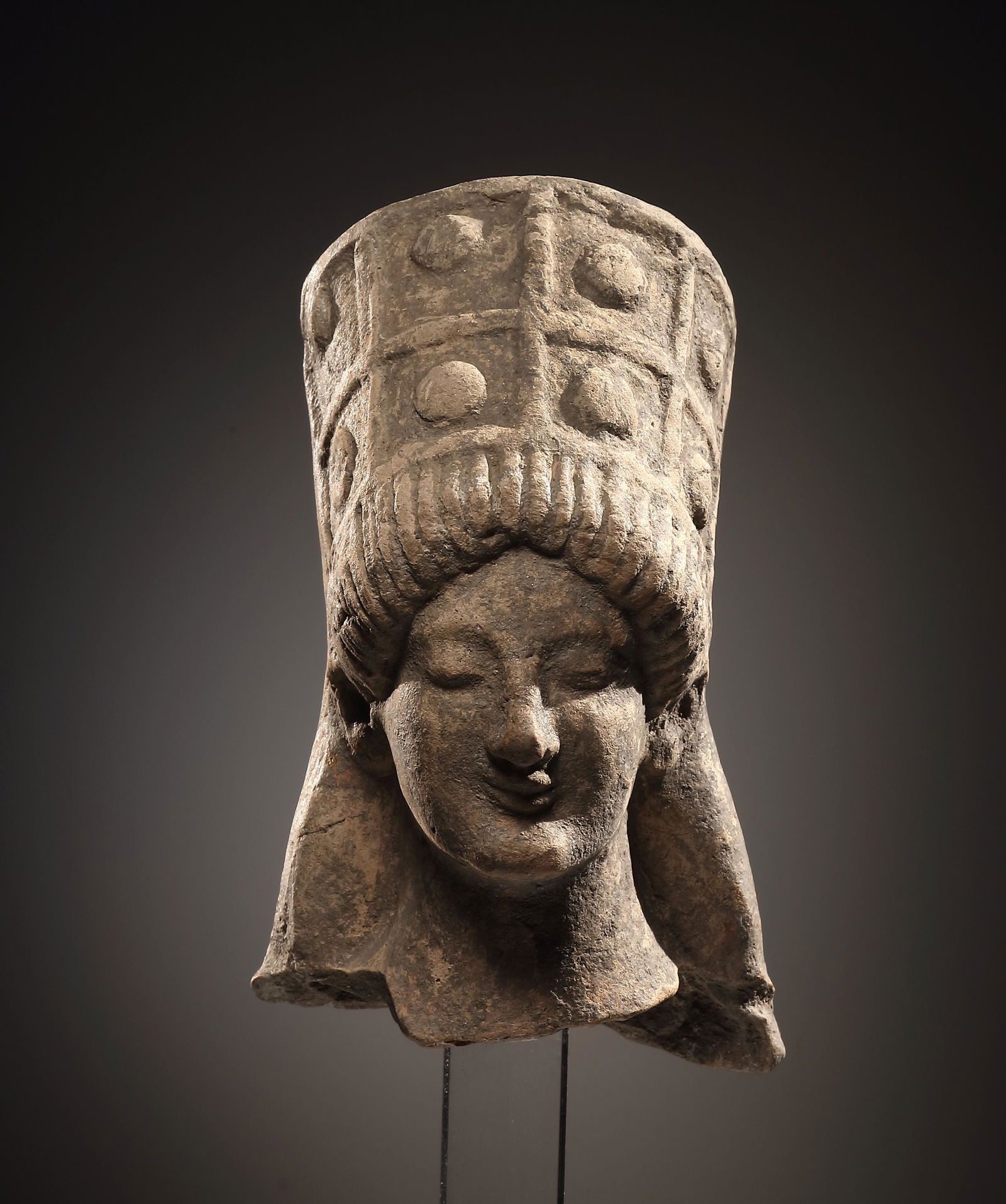 A Head of a Goddess with Tall Polos (1 of 3)