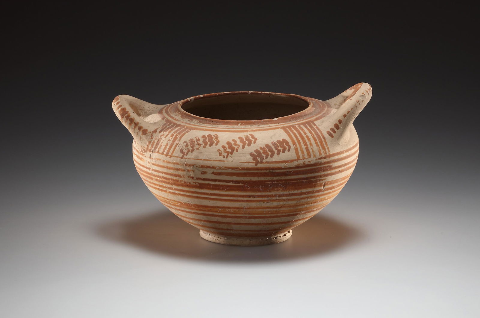 Italo-Geometric Lidded Vessel with Striped decoration (1 of 3)