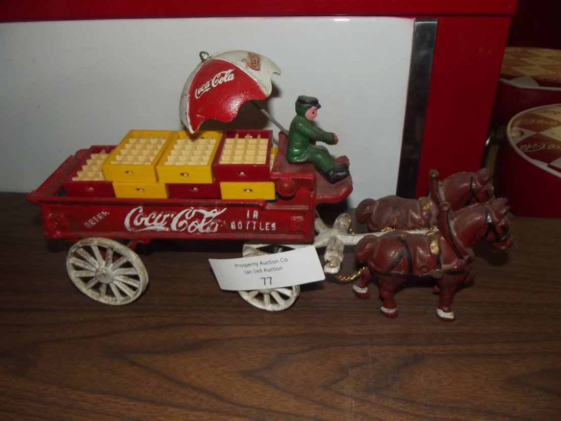 Cast Coca Cola Horse Drawn Wagon (1 of 1)