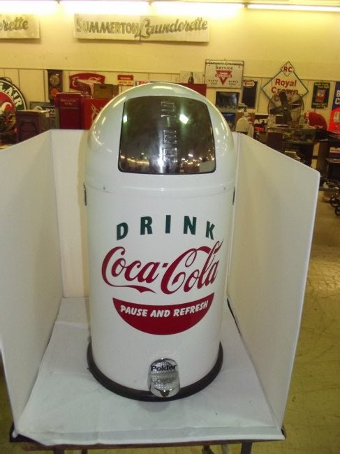 Coca Cola Metal Trash Can (1 of 1)