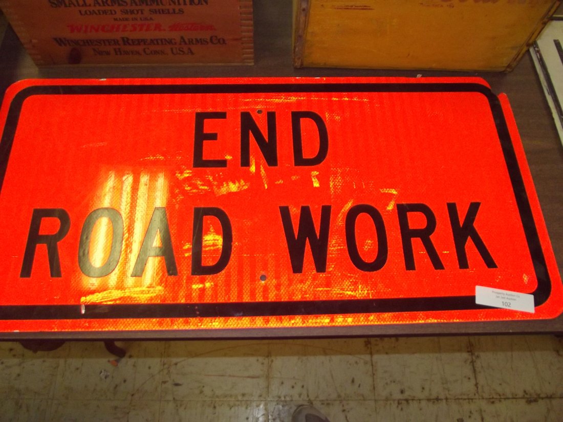 End of Road Work Sign (1 of 1)