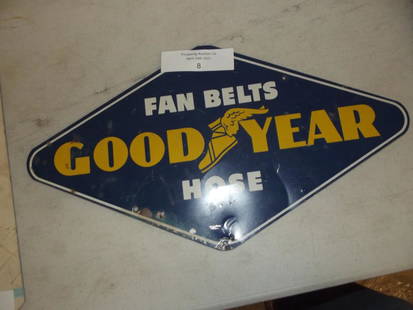 Goodyear Fan Belt Hose Sign: Sign