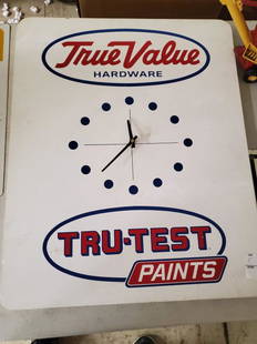 True Value Clock: 27in x 22in