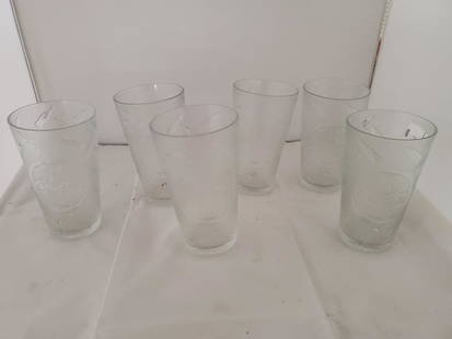 6 Coca Cola Glasses: 16OZ