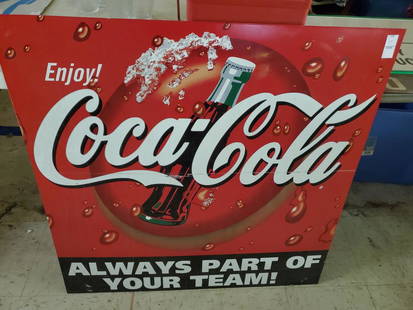 Enjoy Coca Cola Sign: 35in x 35in