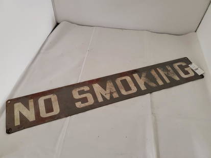 No Smoking Sign: 4in x 24in