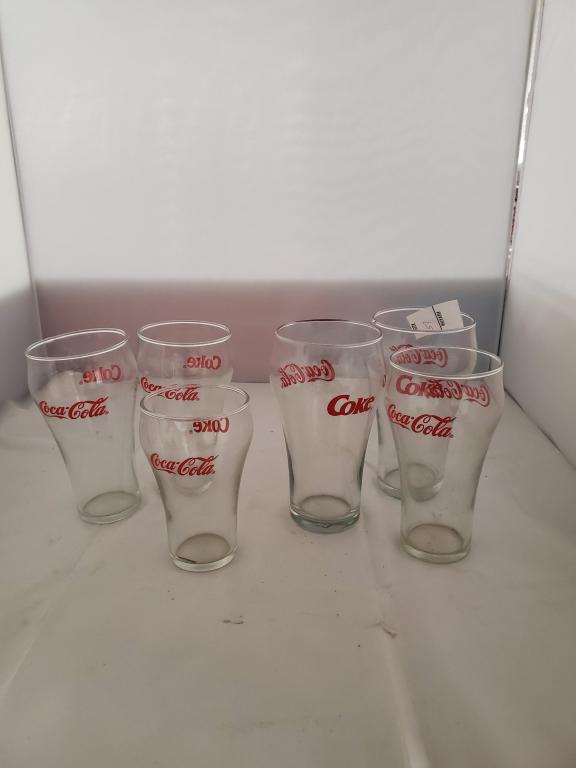 6 COCA COLA GLASSES (1 of 1)