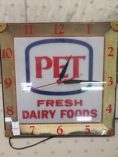 Pet Milk Clock: working clock