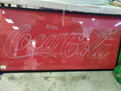 Coca Cola Sign: 51" x 25"