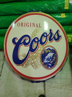 Coors Bottle Cap Sign: 54"