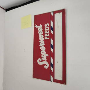 Supersweet Feeds Sign: Metal 14"x7"