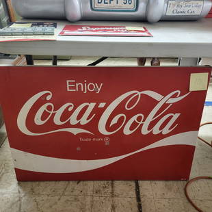 Coca Cola Hanging Sign: Metal 2ft x 3ft