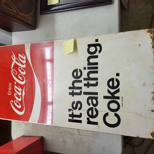 It's The Real Thing Sign: Metal Coke 39.5"x19.5"