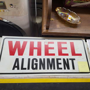 Wheel Alignment Sign: 12"x27"