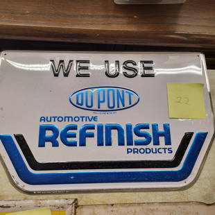 Dupont Sign: NOS Metal 11.5"x17.5"