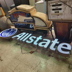 ALLSTATE LIGHTED SIGN: 127"