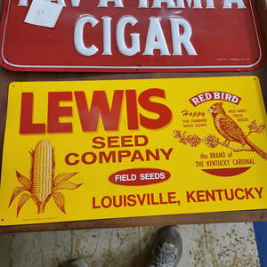 LEWIS SEED SIGN NEW OLD STOCK