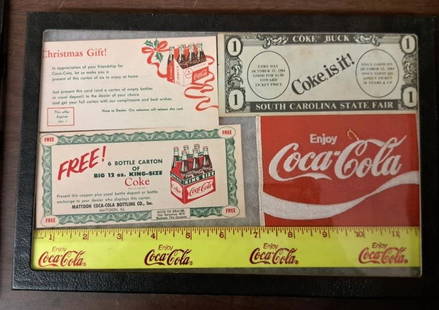 Coke Items in Shadow Box: display