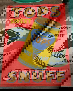 Tops Sweet Snuff Cardboard Sign: sign
