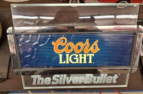 Coors Light Silver Bullet Light Up Sign: sign