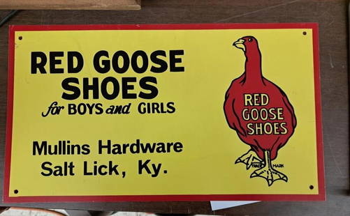 Metal Red Goos Sign 17.5"x10": 17.5"x10"