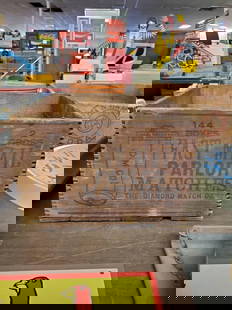 Fast Mail Parlor Match Wooden Crate: crate