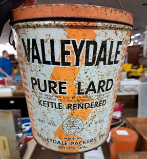 Valleydale Pure Lard TIn: tin