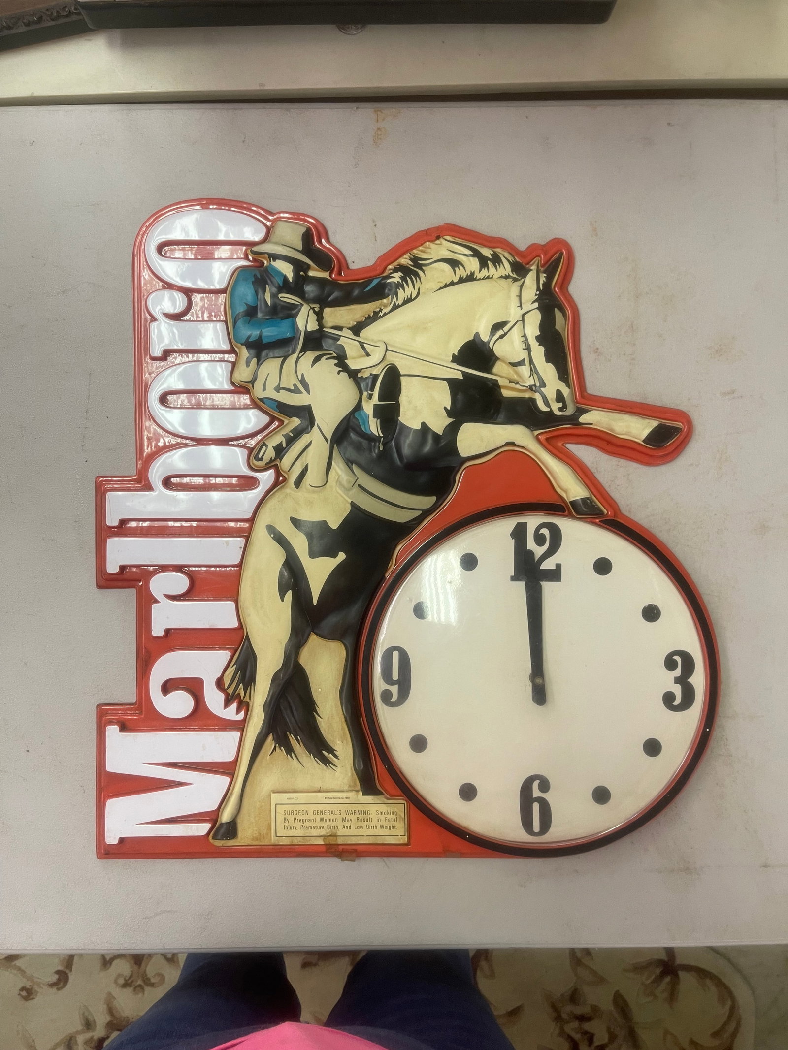 Marlboro Cowboy Clock: Marlboro Cowboy Clock