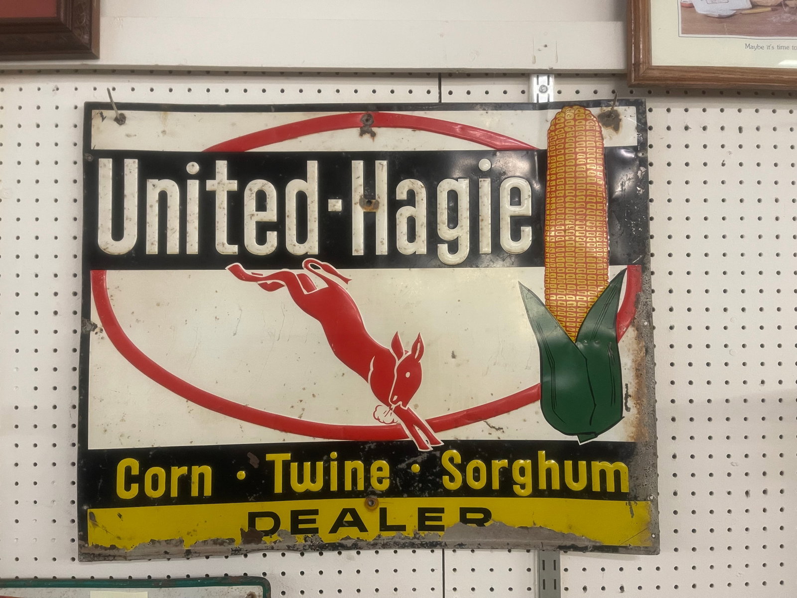 United Hagie Metal Sign 30" L x 24" H: United Hagie Metal Sign 30" L x 24" H