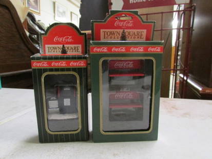 Coca Cola Town Square Collection Mailbox And Park Bench Lot of 2: Coca Cola Town Square Collection Mailbox And Park BenchLot of 2