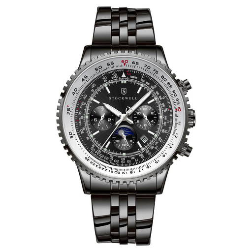 Stockwell Automatic Moonphase Flightmaster Mens Watch