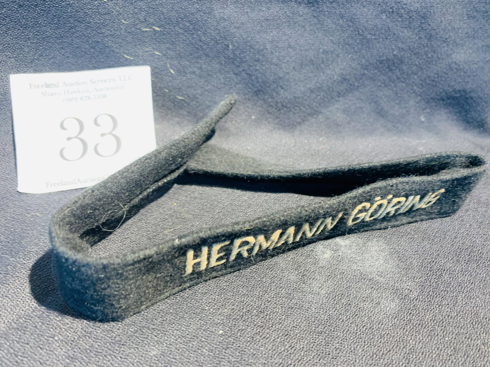Luftwaffe WWII Hermann goring cuff arm band: Luftwaffe WWII Hermann goring cuff arm band