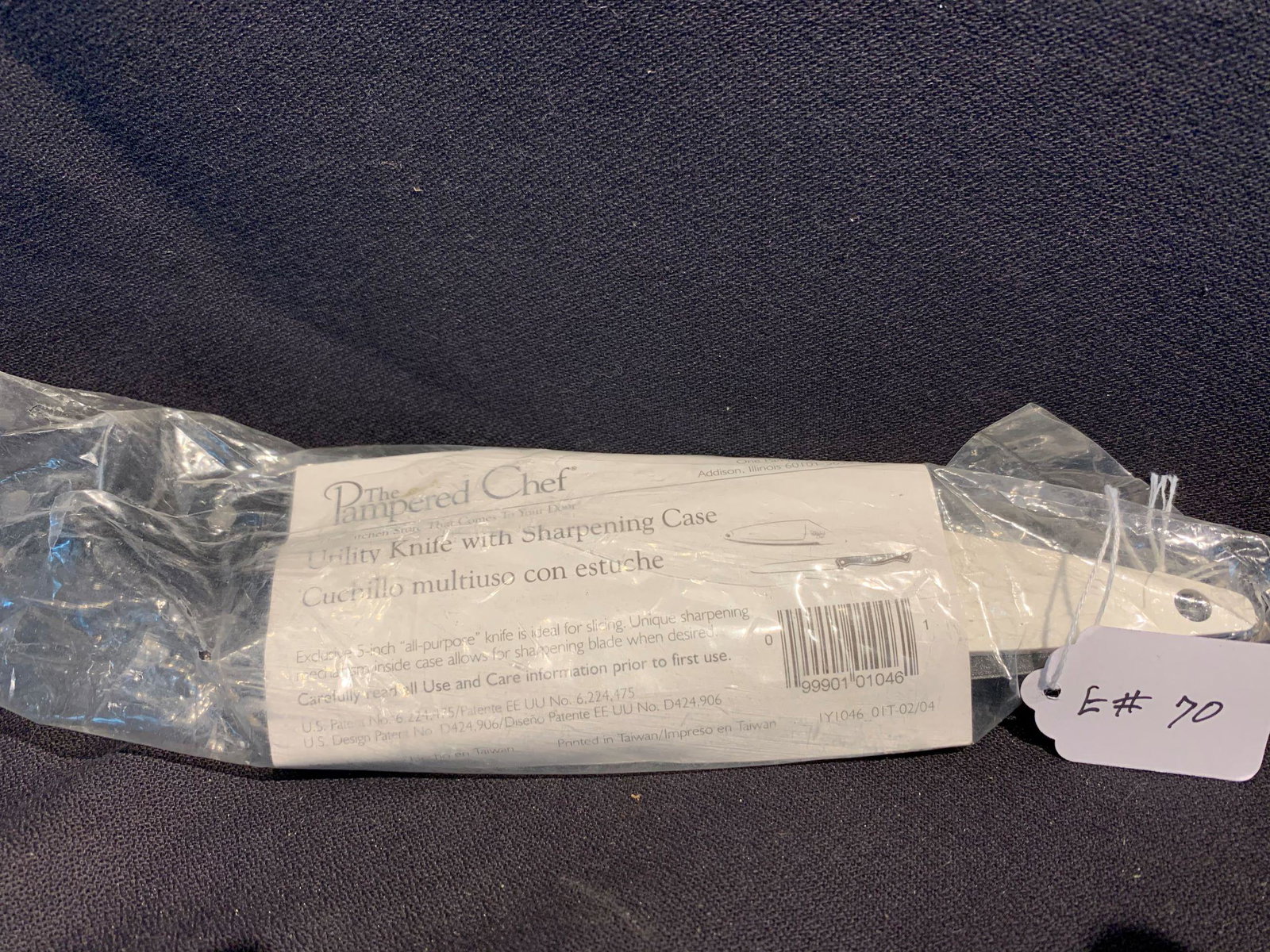 Pampered Chef New Utility Knife w Sharpening Case: Pampered Chef New Utility Knife w Sharpening Case