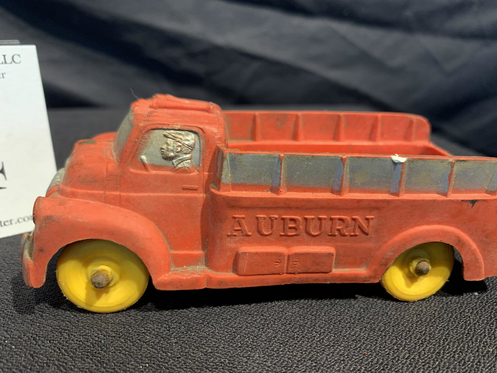 1930s Auburn rubber company toy fire truck: 1930s Auburn rubber company toy fire truck