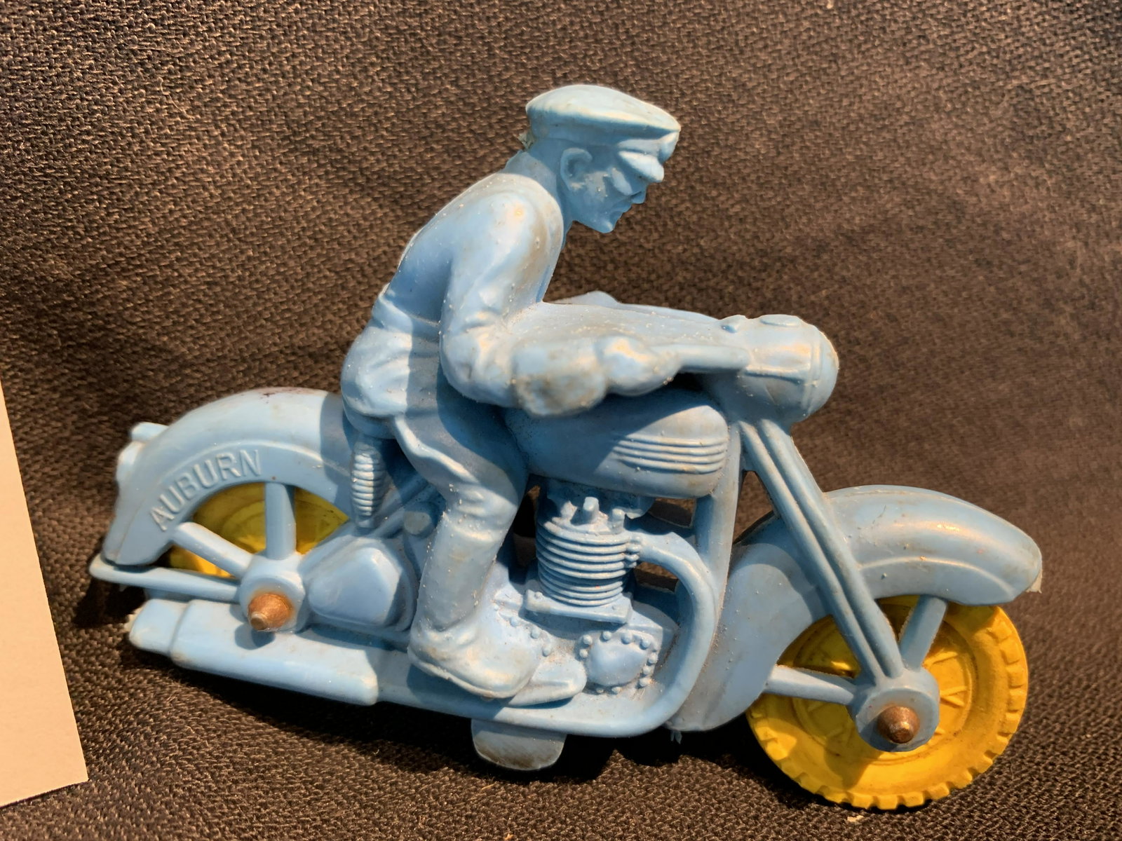 1930s Auburn rubber company toy motorcycle: 1930s Auburn rubber company toy motorcycle