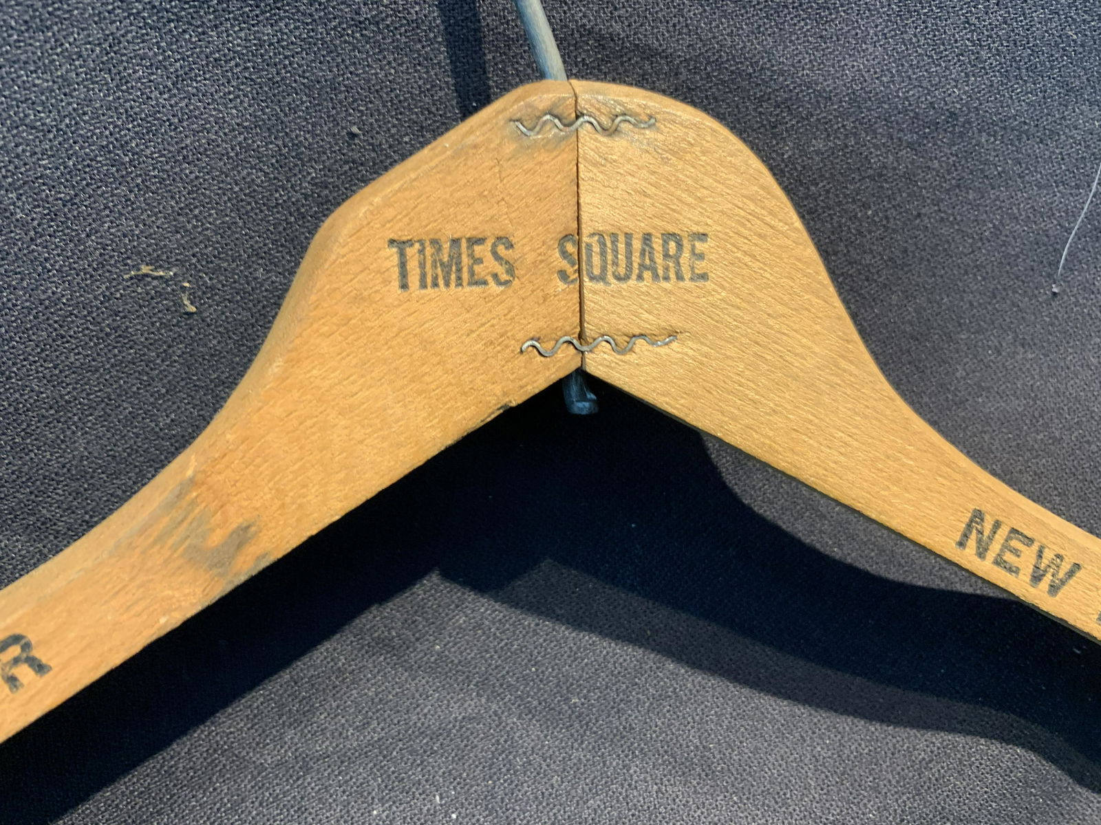 TIMES SQUARE Hotel Astor NEW YORK CITY vintage hotel: TIMES SQUARE Hotel Astor NEW YORK CITY vintage hotel wooden clothes hanger